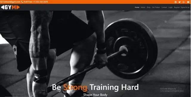 GYM Website